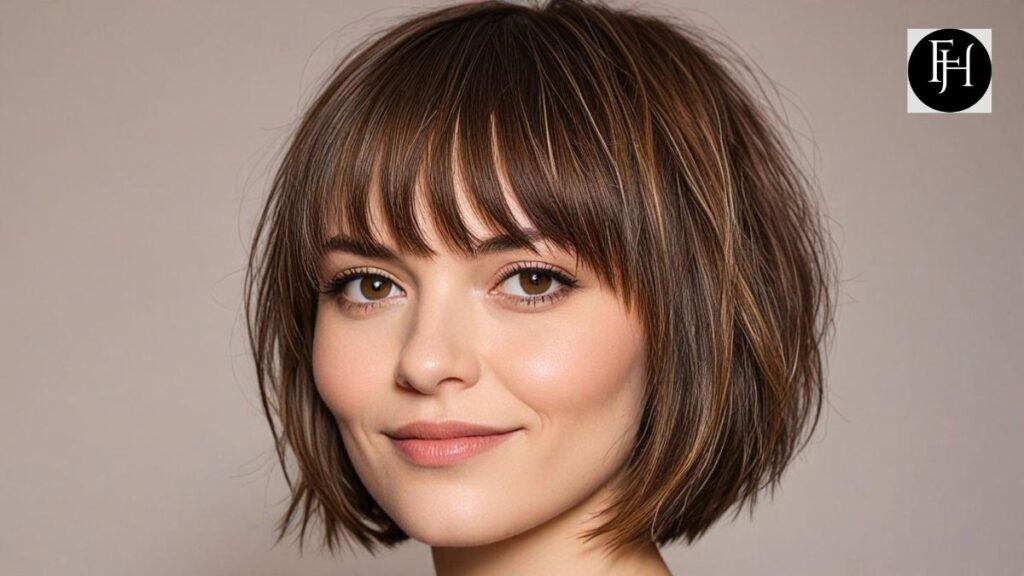 15. Trimmed Bob with Bangs and Shaggy Layers