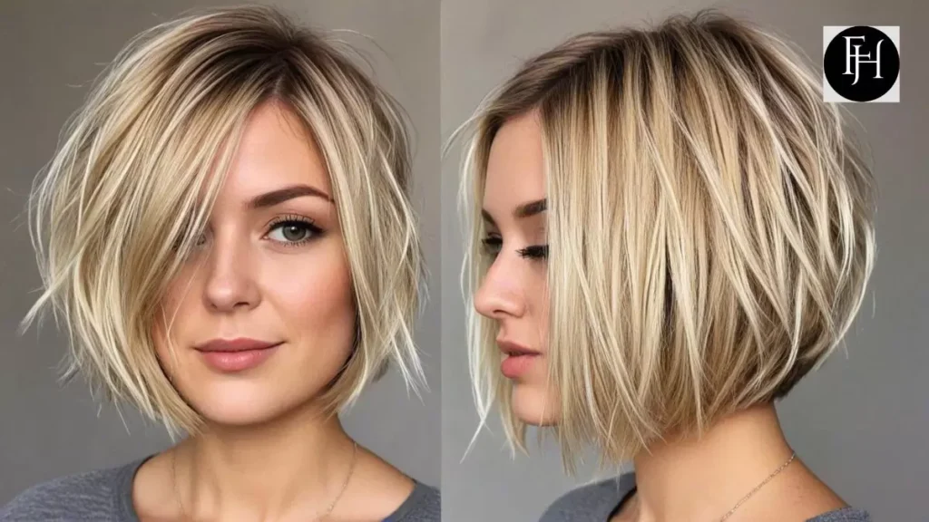  Short Beachy Angled Bob