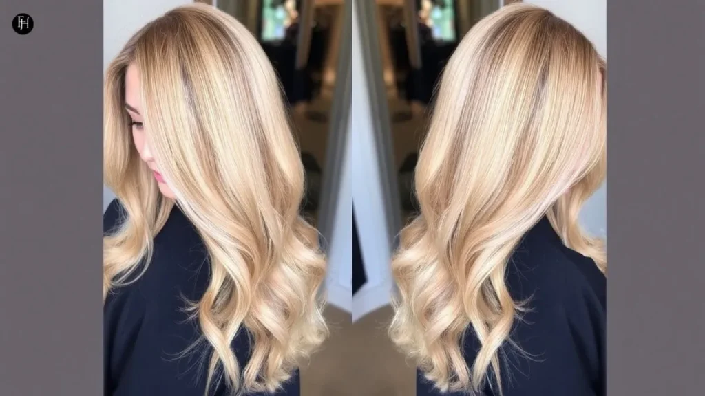 Golden Blonde Balayage Lob