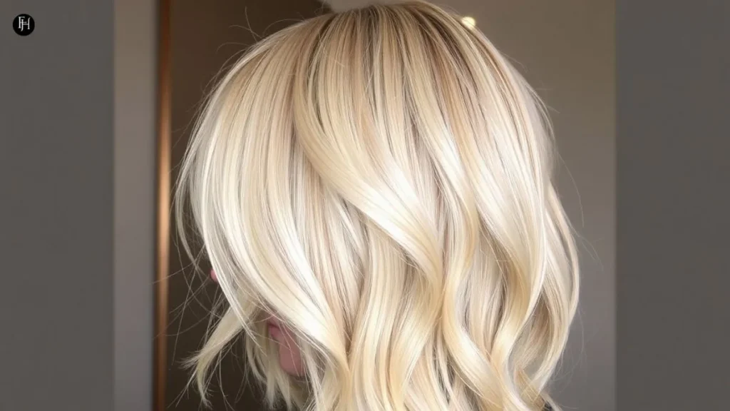 Long Bob with Vanilla Blonde Babylights