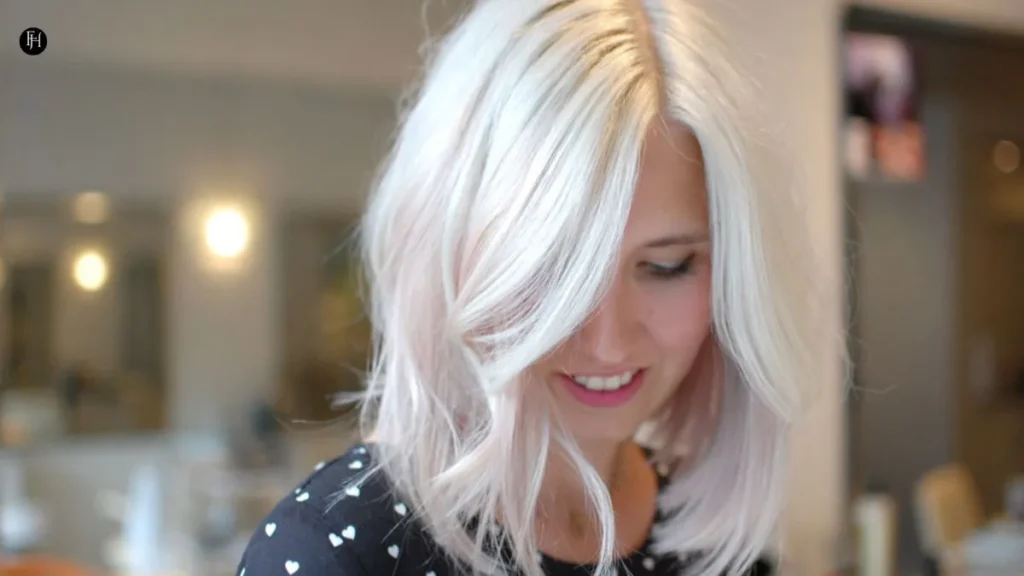 Rooty Long Bob with Platinum Blonde