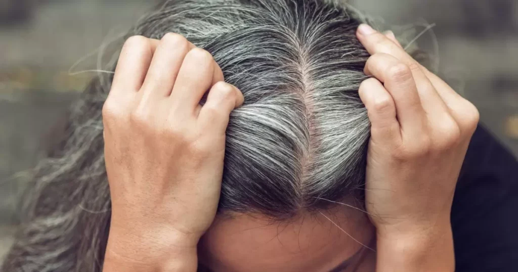 what age does women's hair go grey?