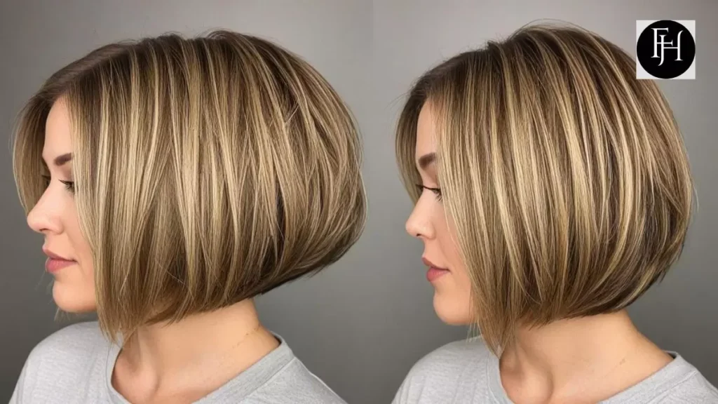 Jaw-Length Stacked Bronde Bob