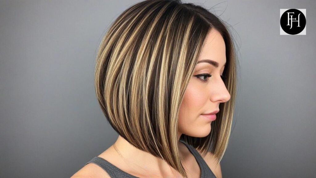 Perfect Inverted Bob with Thin Highlights