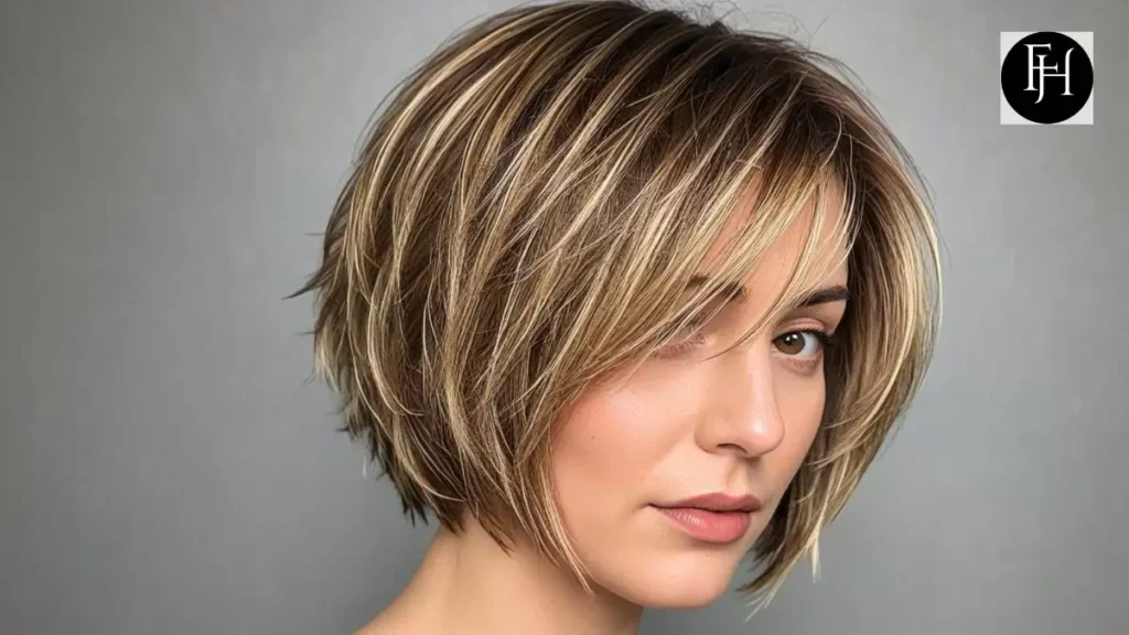 Dimensional Bob with Feathered Layers  